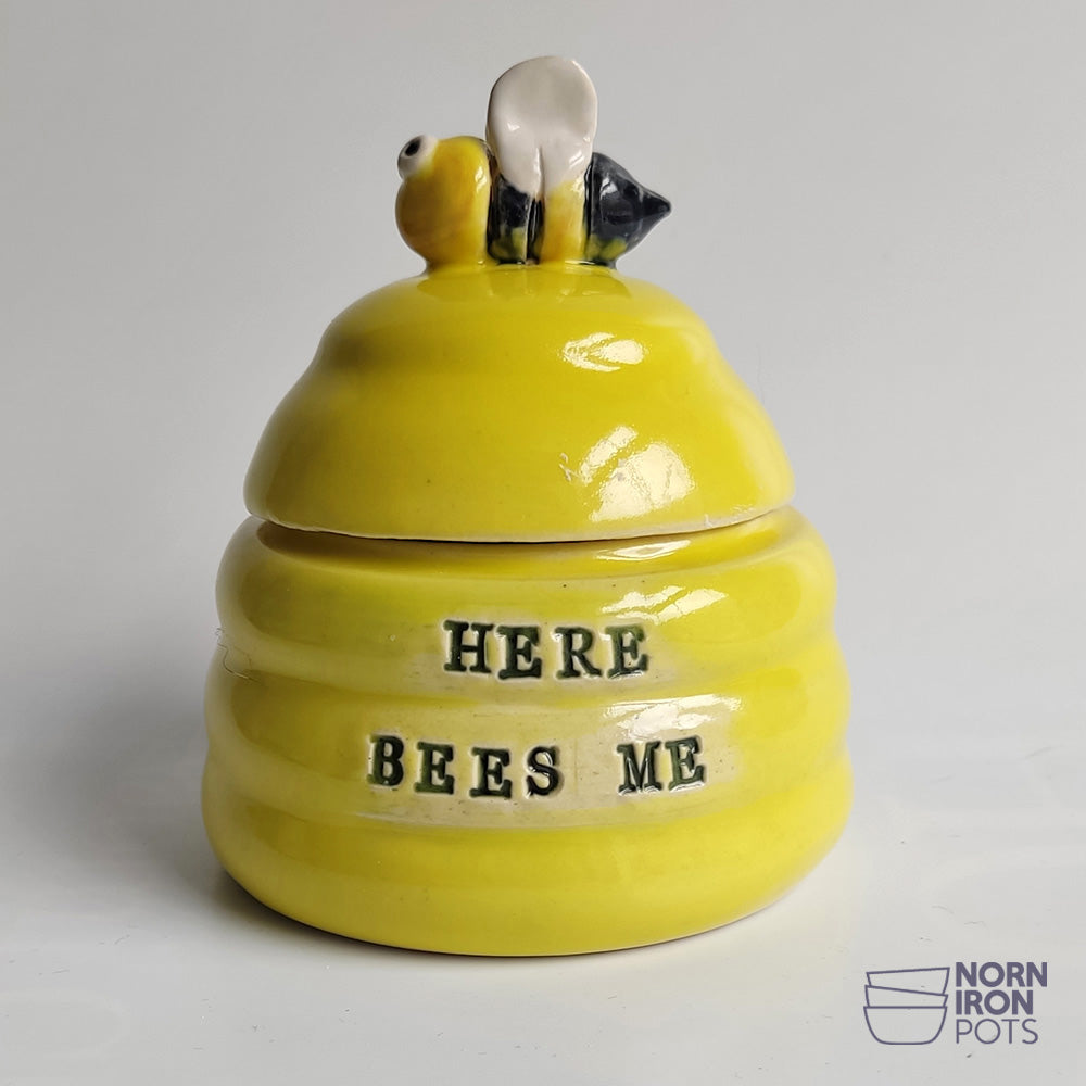 Here Bees Me (Wha) Lidded Jar No. 1