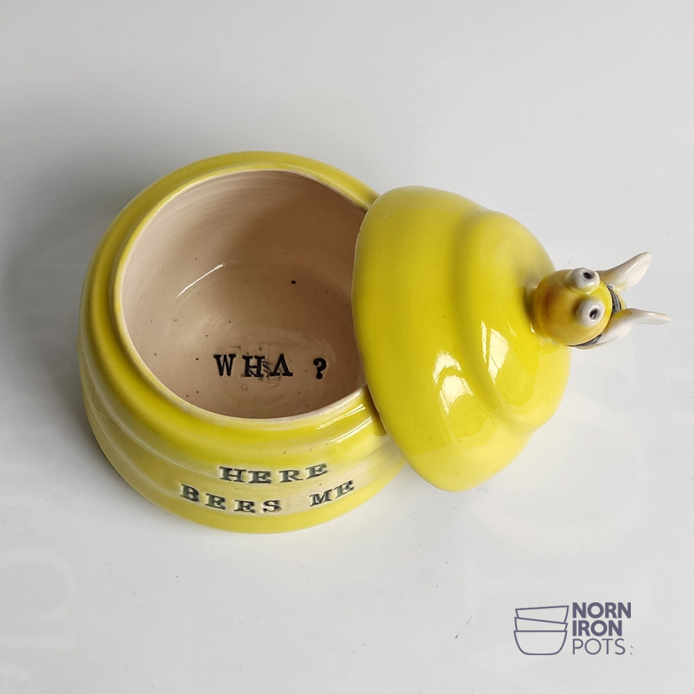 Here Bees Me (Wha) Lidded Jar No. 1