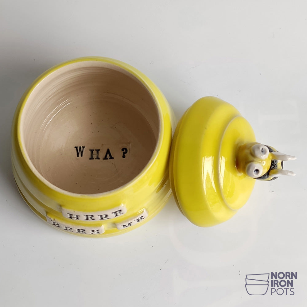 Here Bees Me (Wha) Lidded Jar No. 2