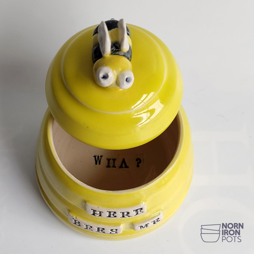 Here Bees Me (Wha) Lidded Jar No. 2