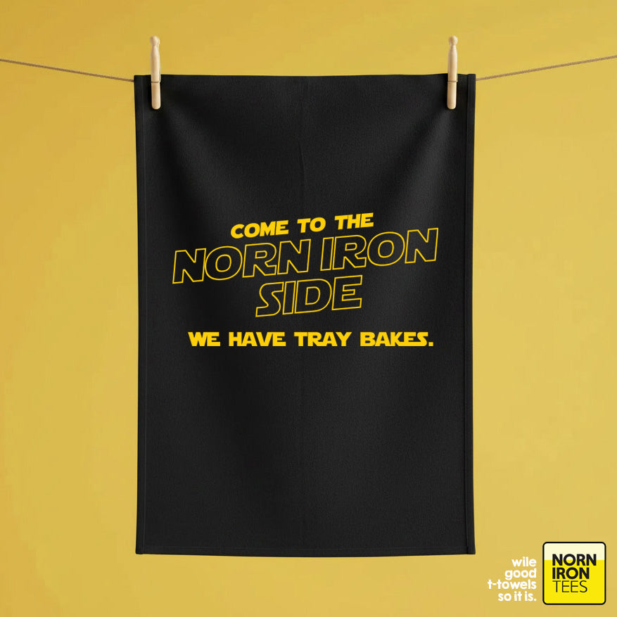 'Come To The Norn Iron Side...We Have Tray Bakes.' Tea Towel
