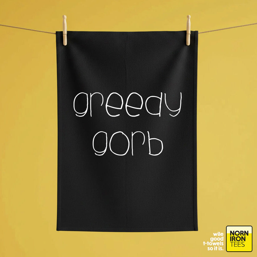 'Greedy Gorb' Tea Towel