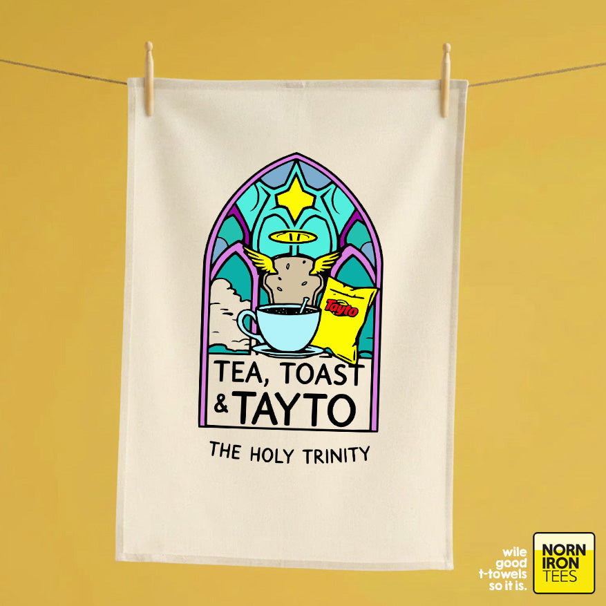 'Tea, Toast & Tayto - The Holy Trinity' Tea Towel