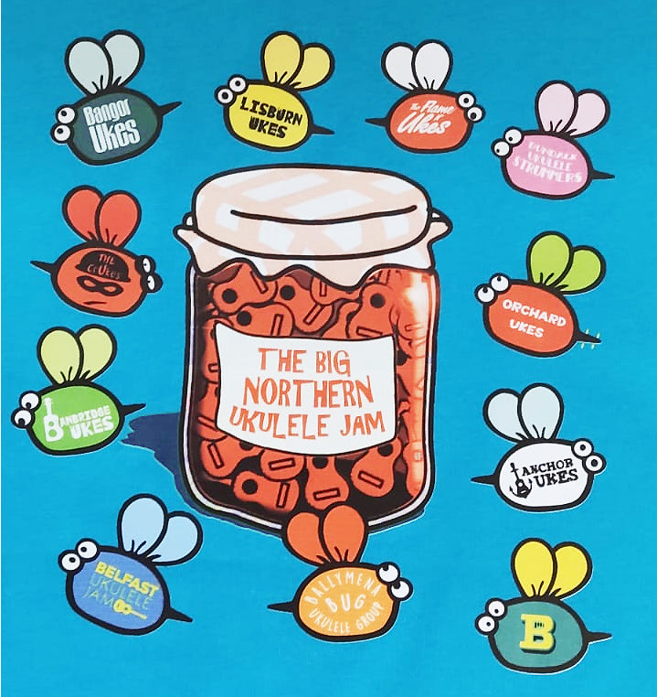 BIG NORTHERN UKULELE JAM T-SHIRT (available for PRE-ORDER)